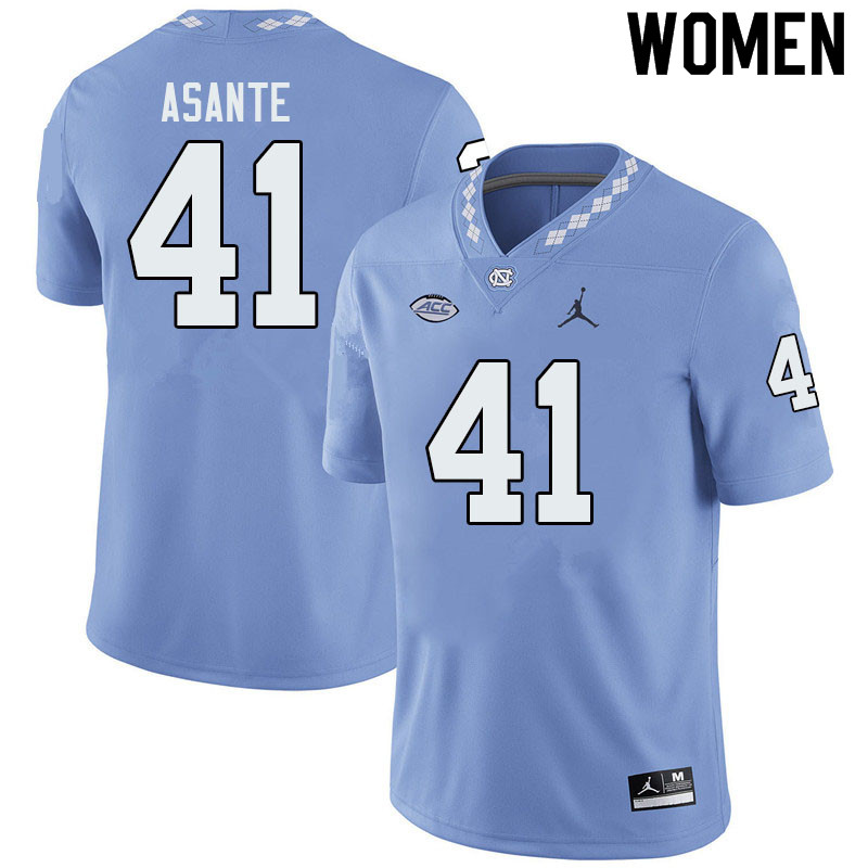Jordan Brand Women #41 Eugene Asante North Carolina Tar Heels College Football Jerseys Sale-Blue